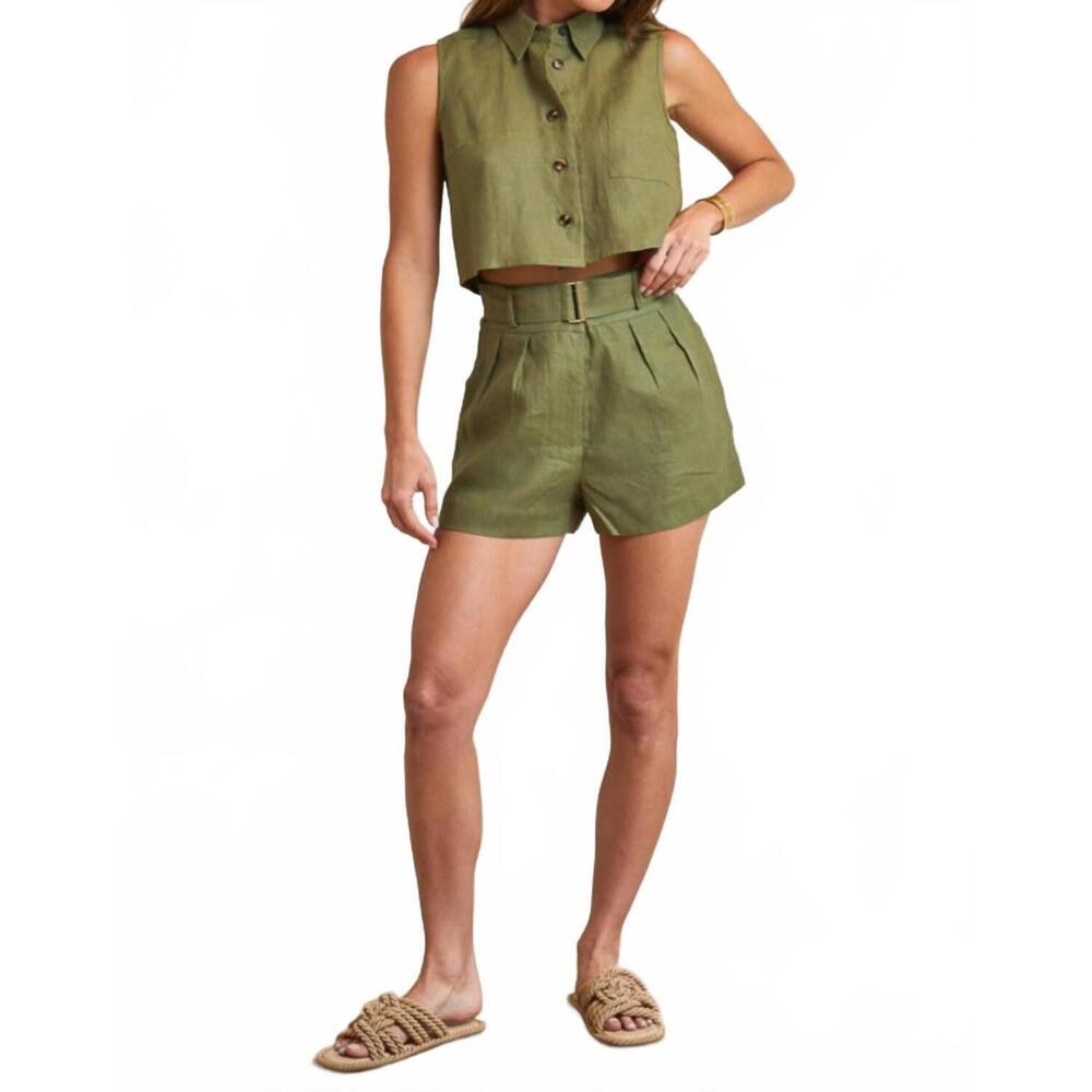 NEW HEVRON katja crop top in olive